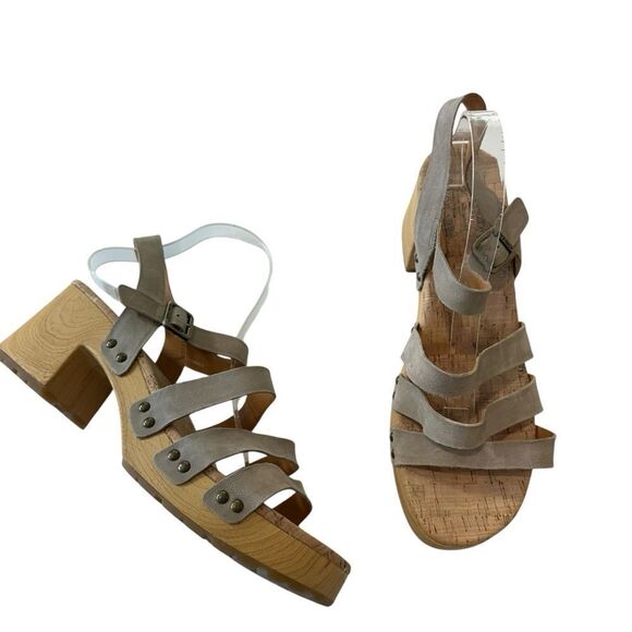 Kork-Ease Women's Leather Strappy Platform Sandals, 11 - Picture 1 of 10